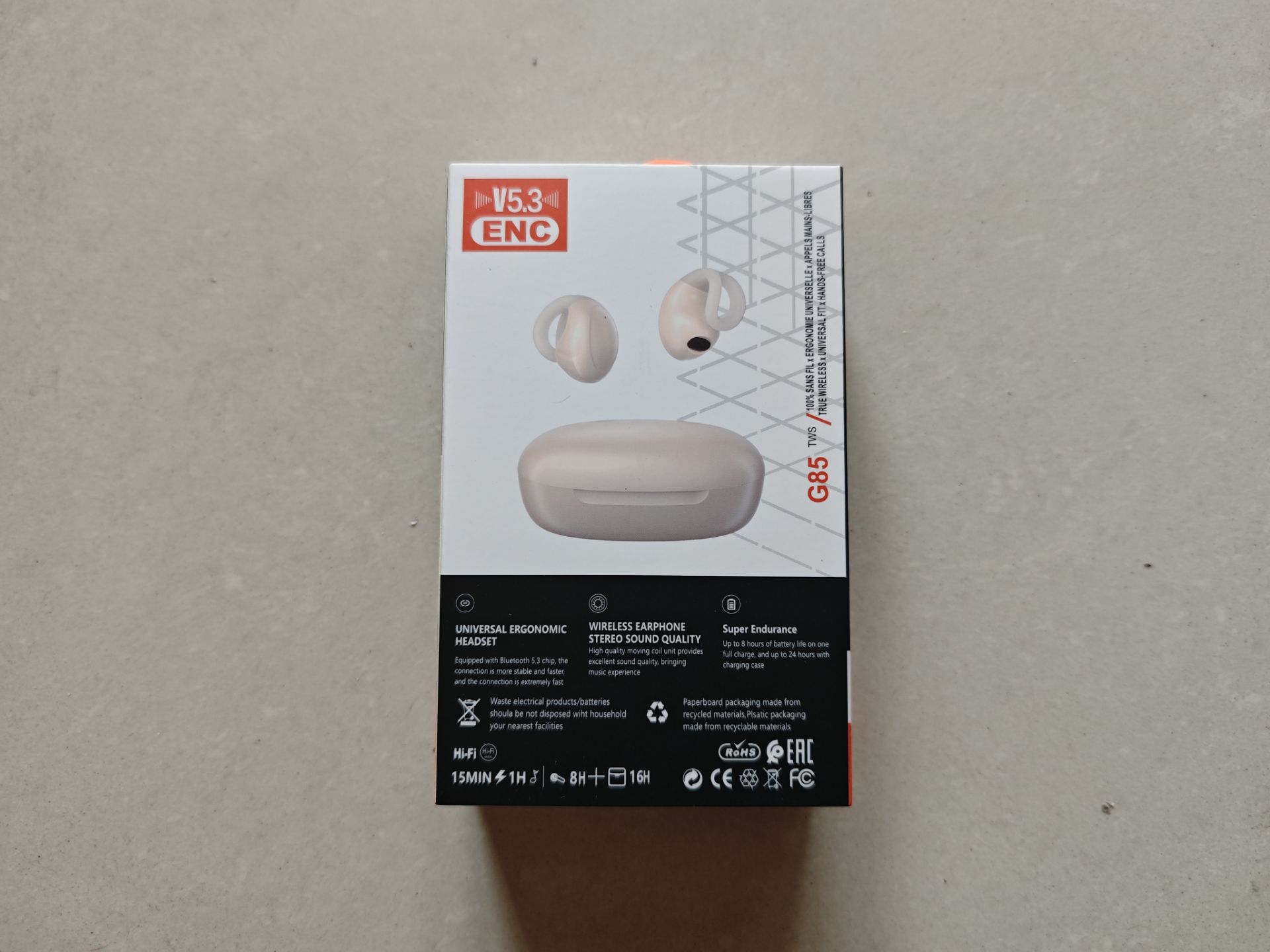 蓝牙5.3夹耳式耳机